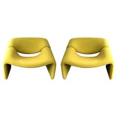 Pair of "Groovy" Lounge Chairs by Pierre Paulin for Artifort