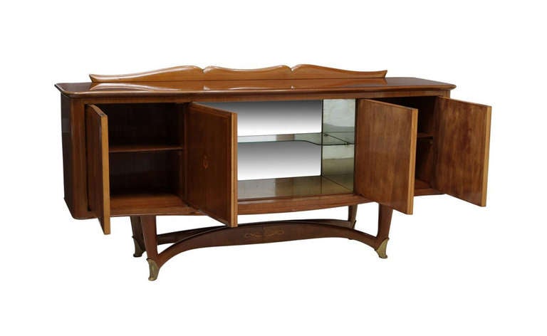 An Italian Credenza With Bar Cabinet Attributed To Dassi In Good Condition In Atlanta, GA