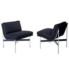 Pair of lounge chairs after William Katavalos Ross Littell and Douglas Kell