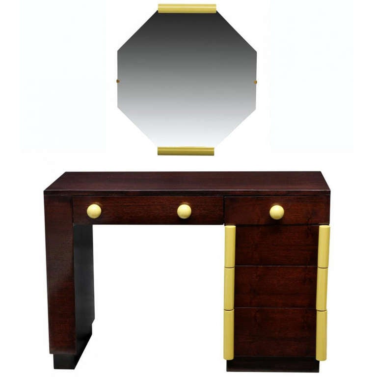 Art Deco Vanity Desk And Mirror Gilbert Rohde For Cavalier