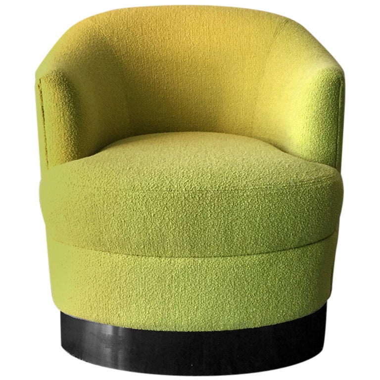 Club Lounge Chair on Castors by Karl Springer at 1stDibs