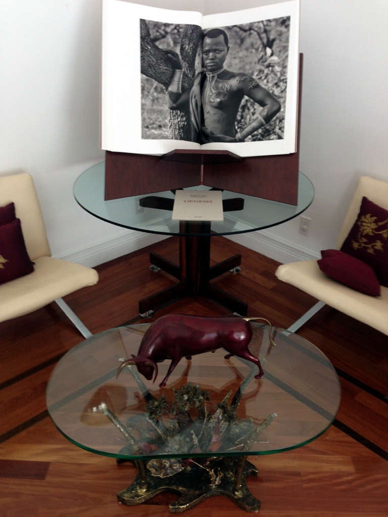 Late 20th Century Studio Sculptural Bronze Coffee Table Sila Seandel For Sale