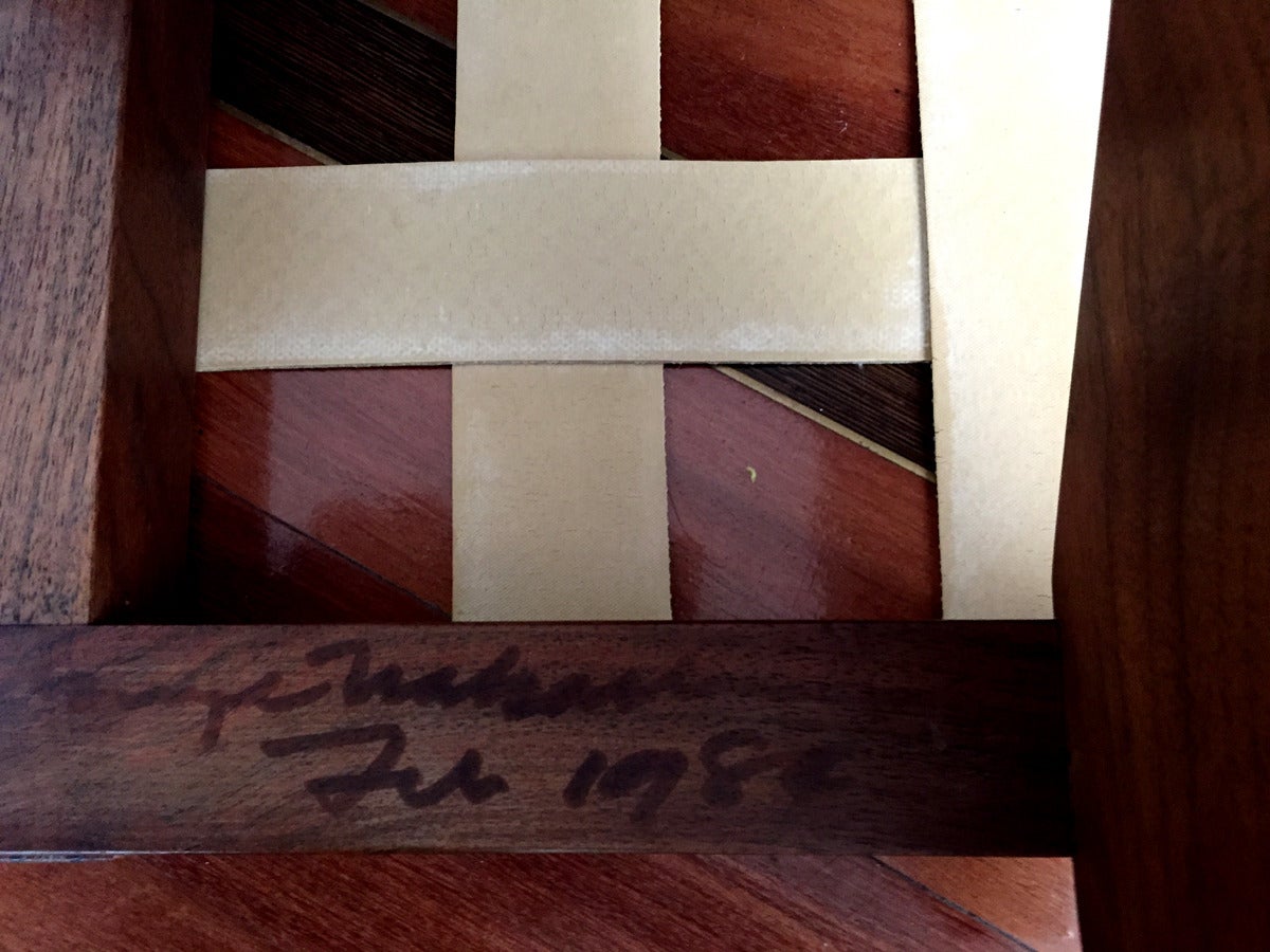 Modern Walnut Greenrock Stool or Bench with cushion by George Nakashima