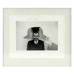 Magritte With Hat Gelatin Silver Print Photgraphy Duane Michals