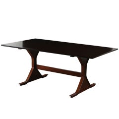 Walnut Table by Gianfranco Frattini for Bernini 5