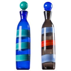 Rare Pair of Bottles by Fulvio Bianconi and Paolo Venini 12