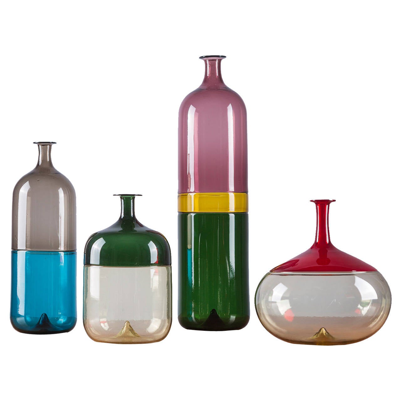 Rare Set of Four "Bolle" Vases by Tapio Wirkkala for Venini For Sale at