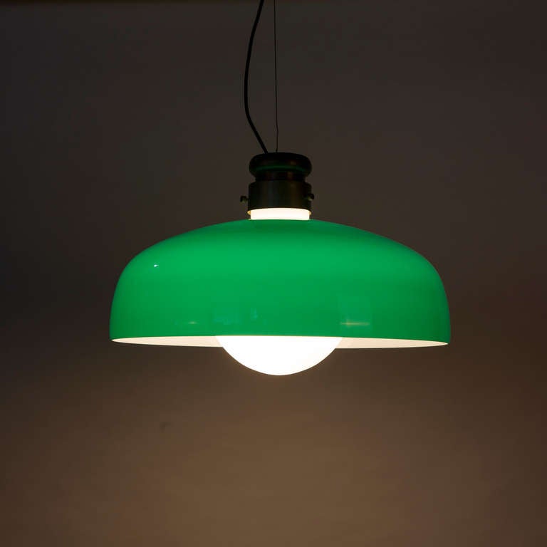Rare Pendant Lamp by Alessandro Pianon for Vistosi In Good Condition For Sale In Milan, IT