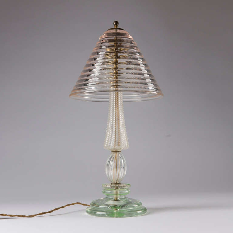 Murano Glass Table Lamp In Excellent Condition In Milan, IT