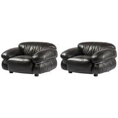Pair of "Sesann" Armchairs by Gianfranco Frattini for Cassina 9