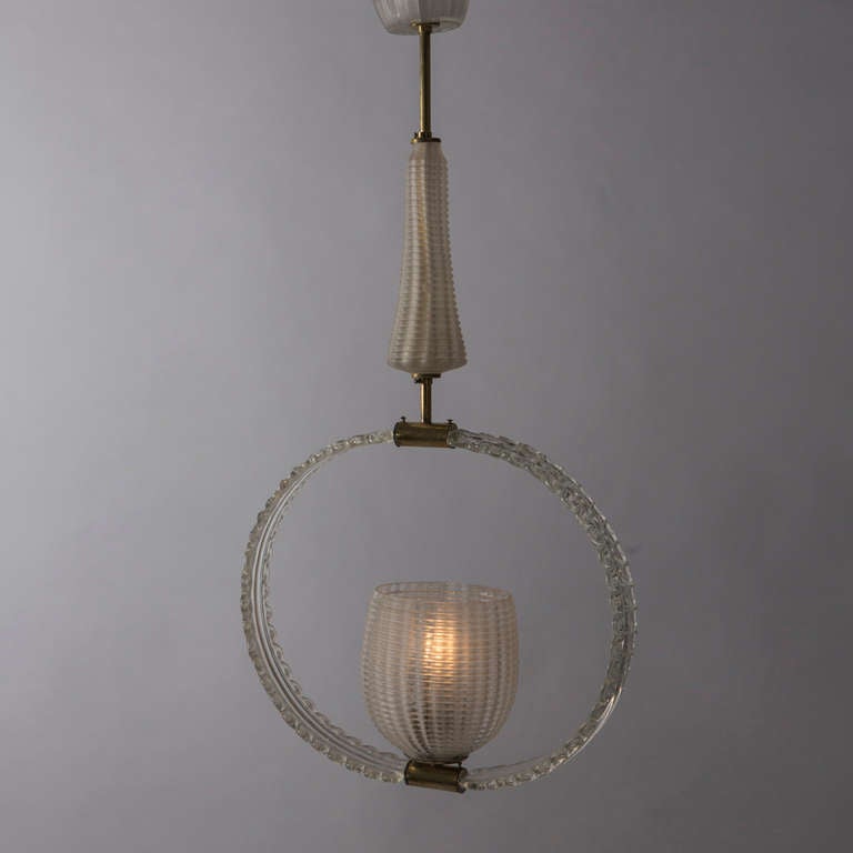 Italian Barovier & Toso Pendant Lamp For Sale