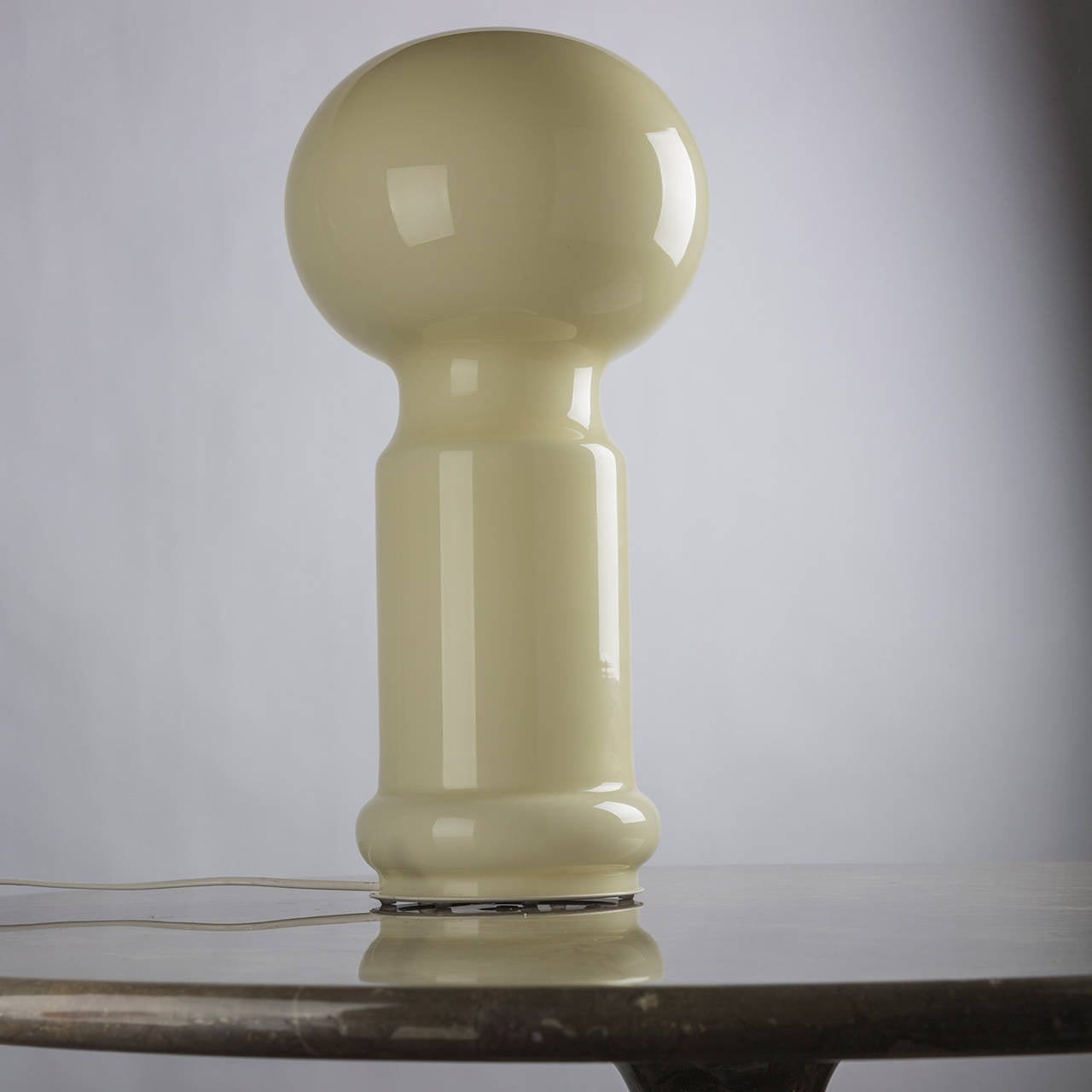 Monumental Murano glass table lamp by Vistosi.
Two pieces available, sold as single pieces.