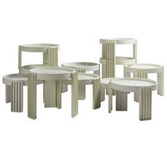 Set of 11 "Marema" Stacking Tables by Gianfranco Frattini for Cassina 10