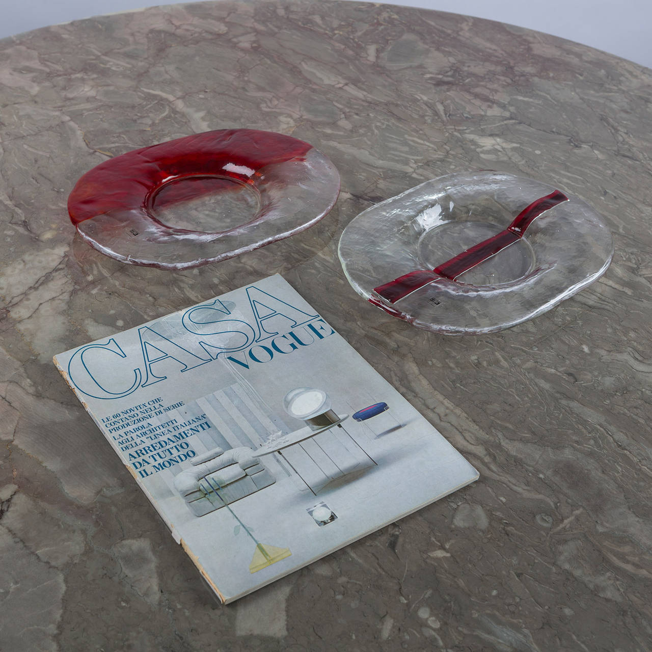 Ensemble de deux centres de table en verre de Murano par Fratelli Toso, Italie, 1970 en vente 4