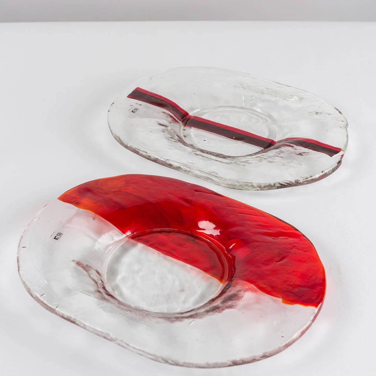 Ensemble de deux centres de table en verre de Murano par Fratelli Toso, Italie, 1970 en vente 3