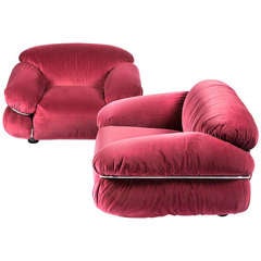 Pair of "Sesann" Armchairs by Gianfranco Frattini for Cassina 10