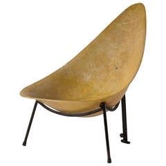 French Fiberglass Lounge Chair by Merat 4