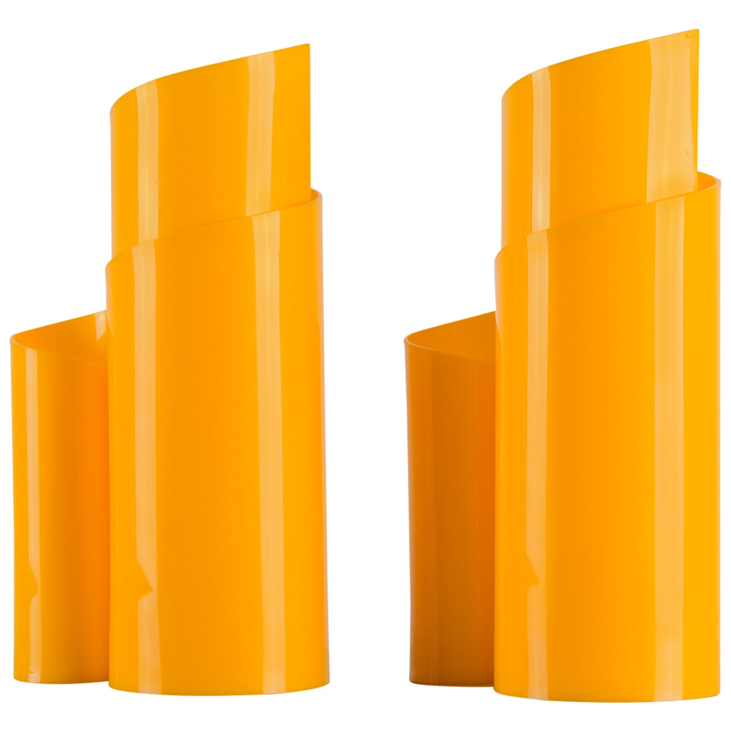Raro set di due lampade da tavolo in plastica, Italia, anni '70