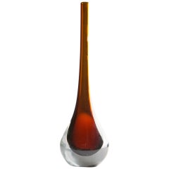 Sommerso Murano Glass Vase