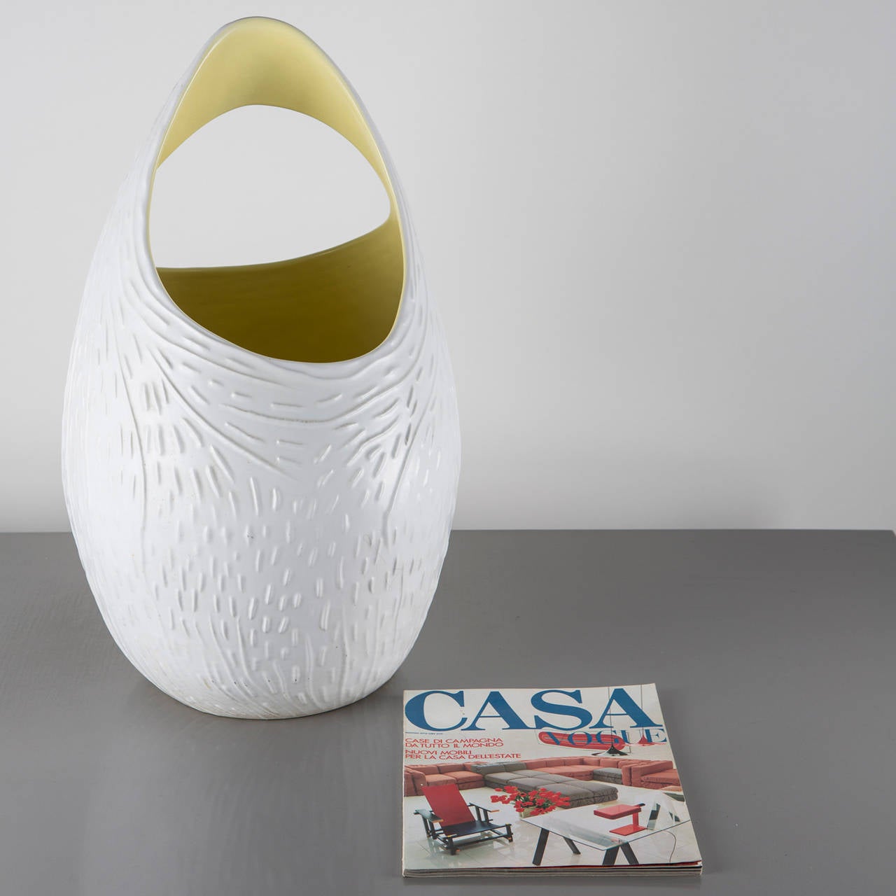 Ceramic Umbrella Stand Model C300 by A. Campi for S.C.I. Laveno, Italy, 1950s For Sale 5