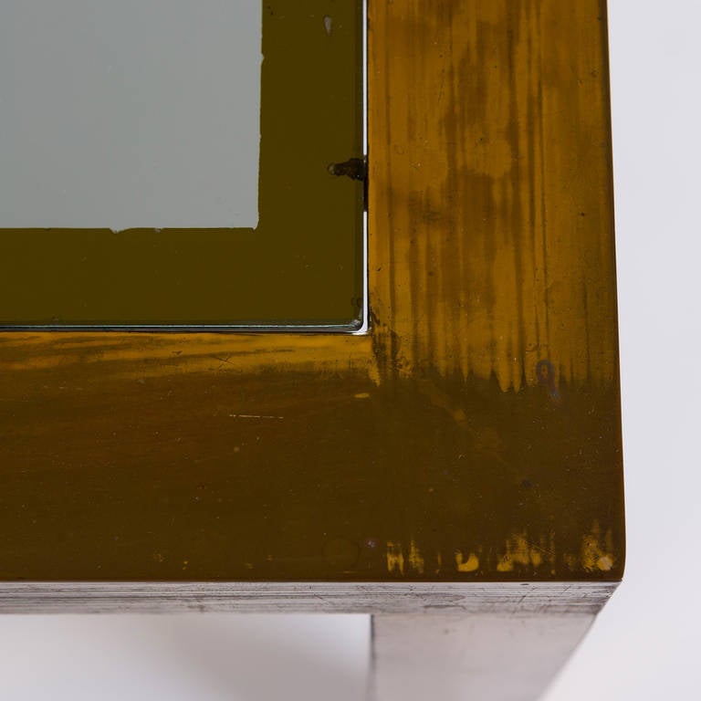 Unique Console Table with Brass and Glass details by Nanda Vigo, Italy, 1960s For Sale 1