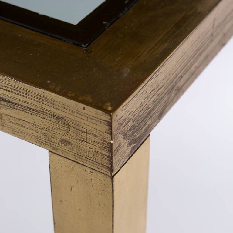 Unique Console Table with Brass and Glass details by Nanda Vigo, Italy, 1960s 2