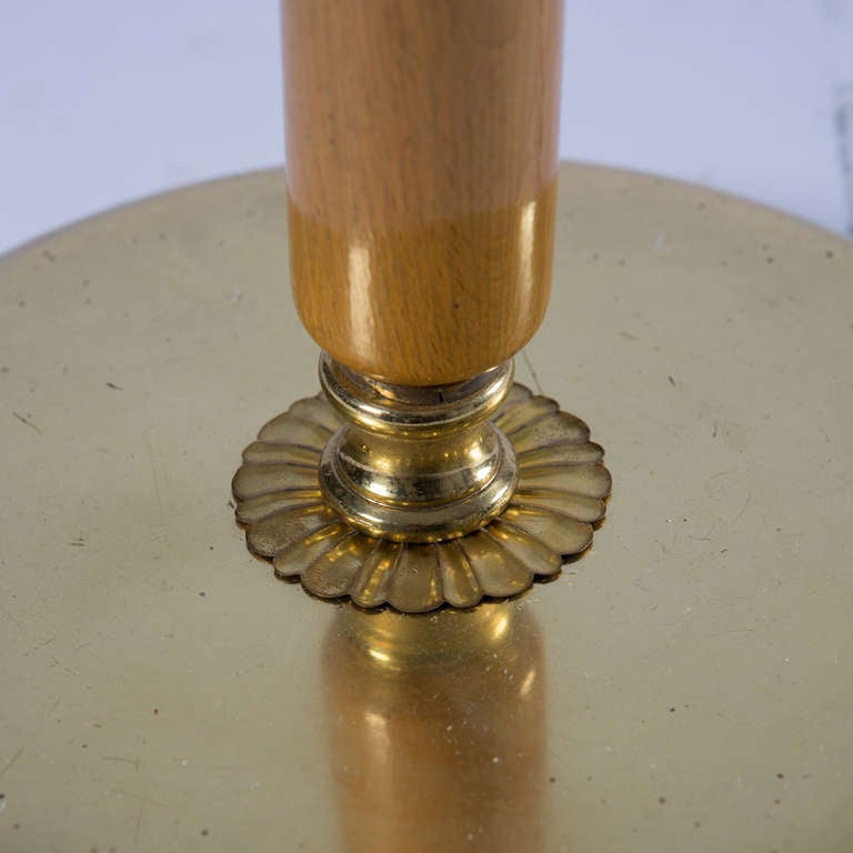Italian Brass and Wood Floor Lamp 5