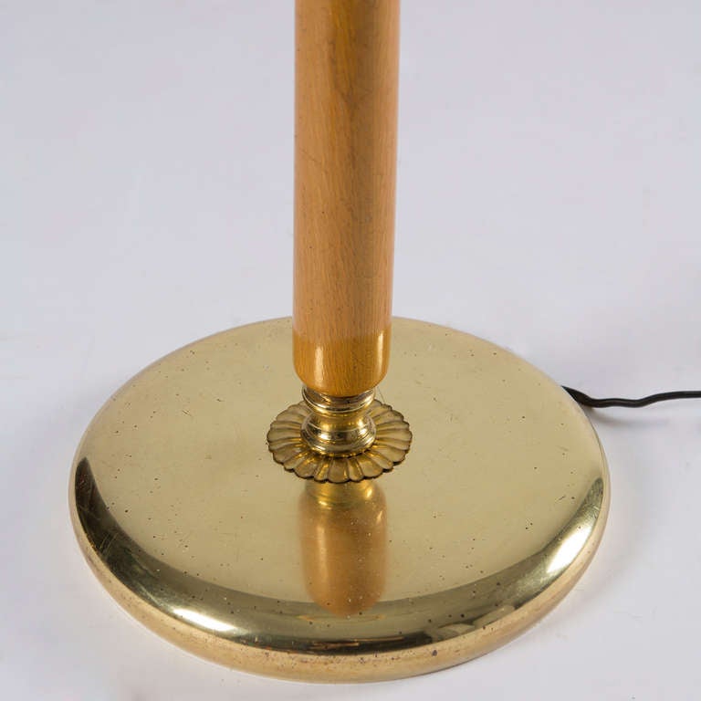 Italian Brass and Wood Floor Lamp 6