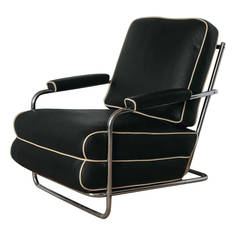 Gilbert Rohde Streamline Art Deco Lounge Chair for Troy Sunshade