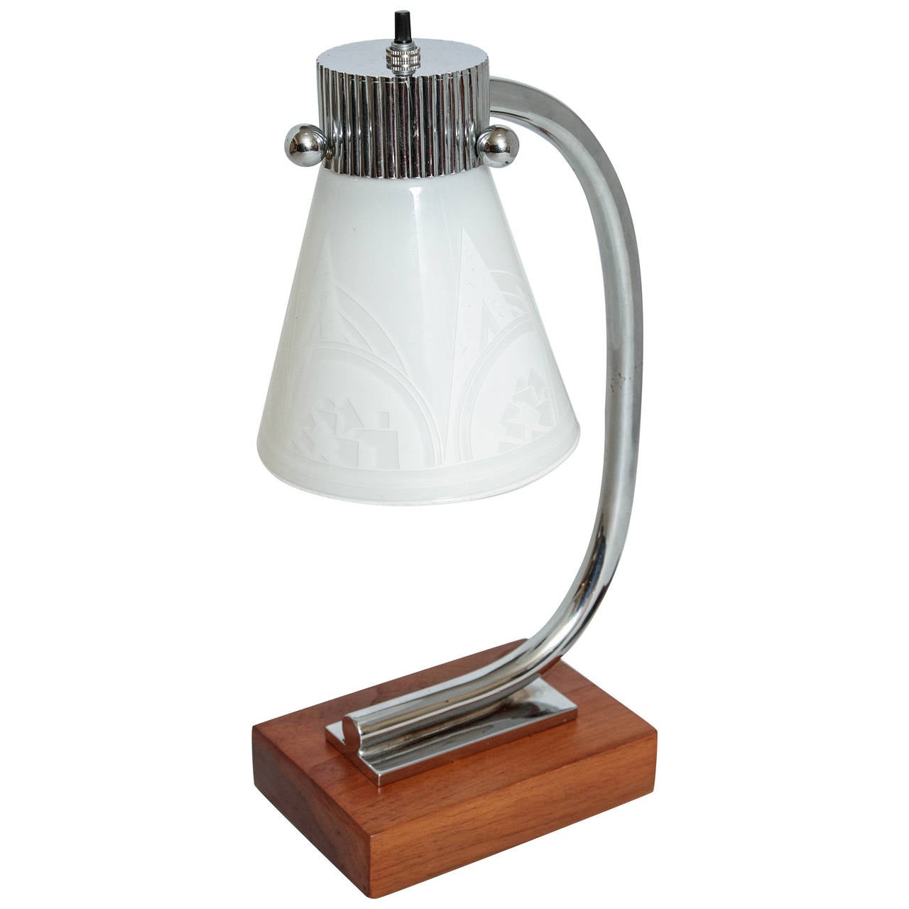 Vintage Streamline Machine Age Desk Lamp For Sale at 1stdibs