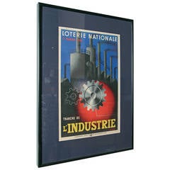 Machine Age Vintage French Lottery Poster, circa 1940 1
