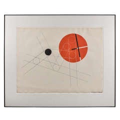 Vintage Moholy Nagy 1950 Framed Memorial Fund Poster