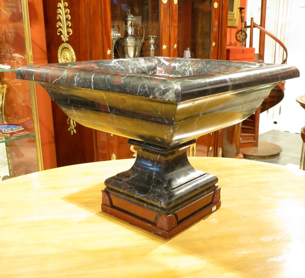 Carved Marble Basin