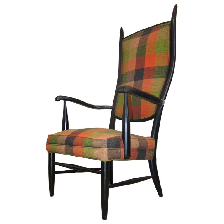 High Back Accent Chair Attr. Edward Wormley for Dunbar at 1stDibs