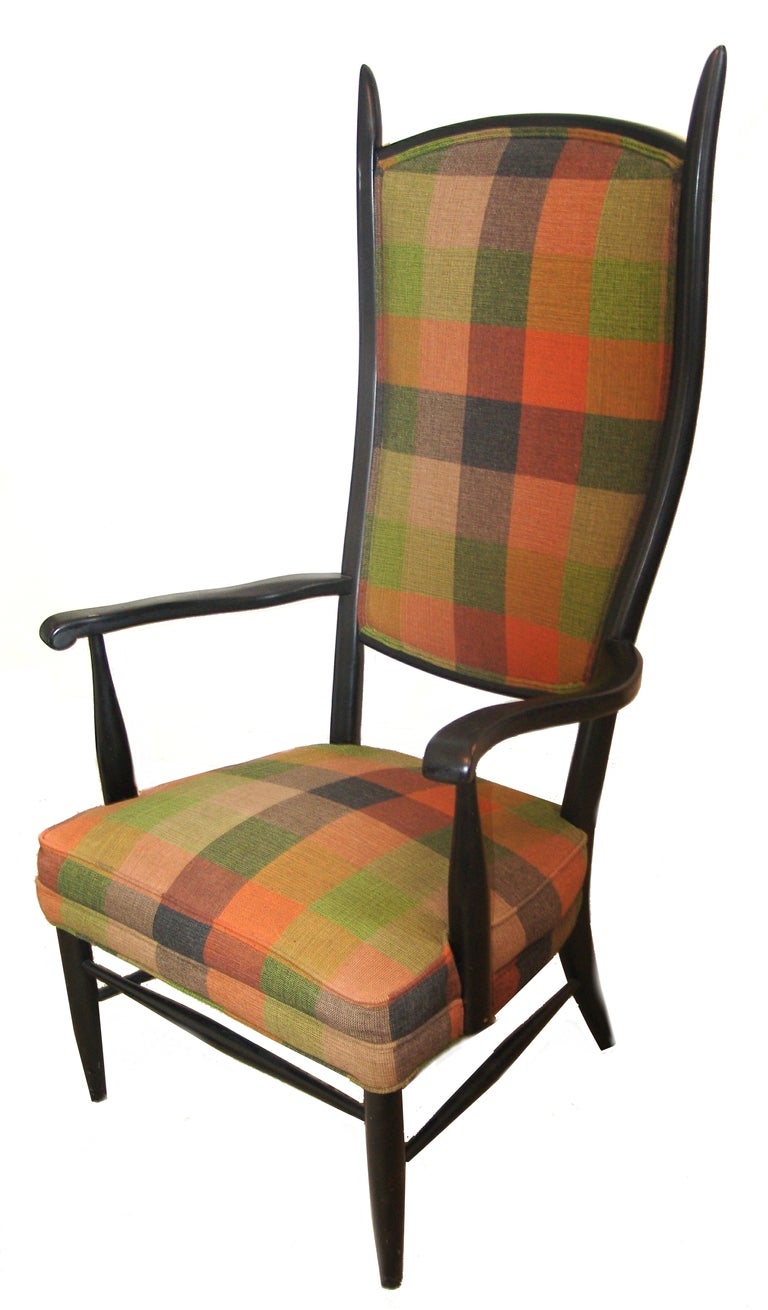 High Back Accent Chair Attr. Edward Wormley for Dunbar at 1stDibs