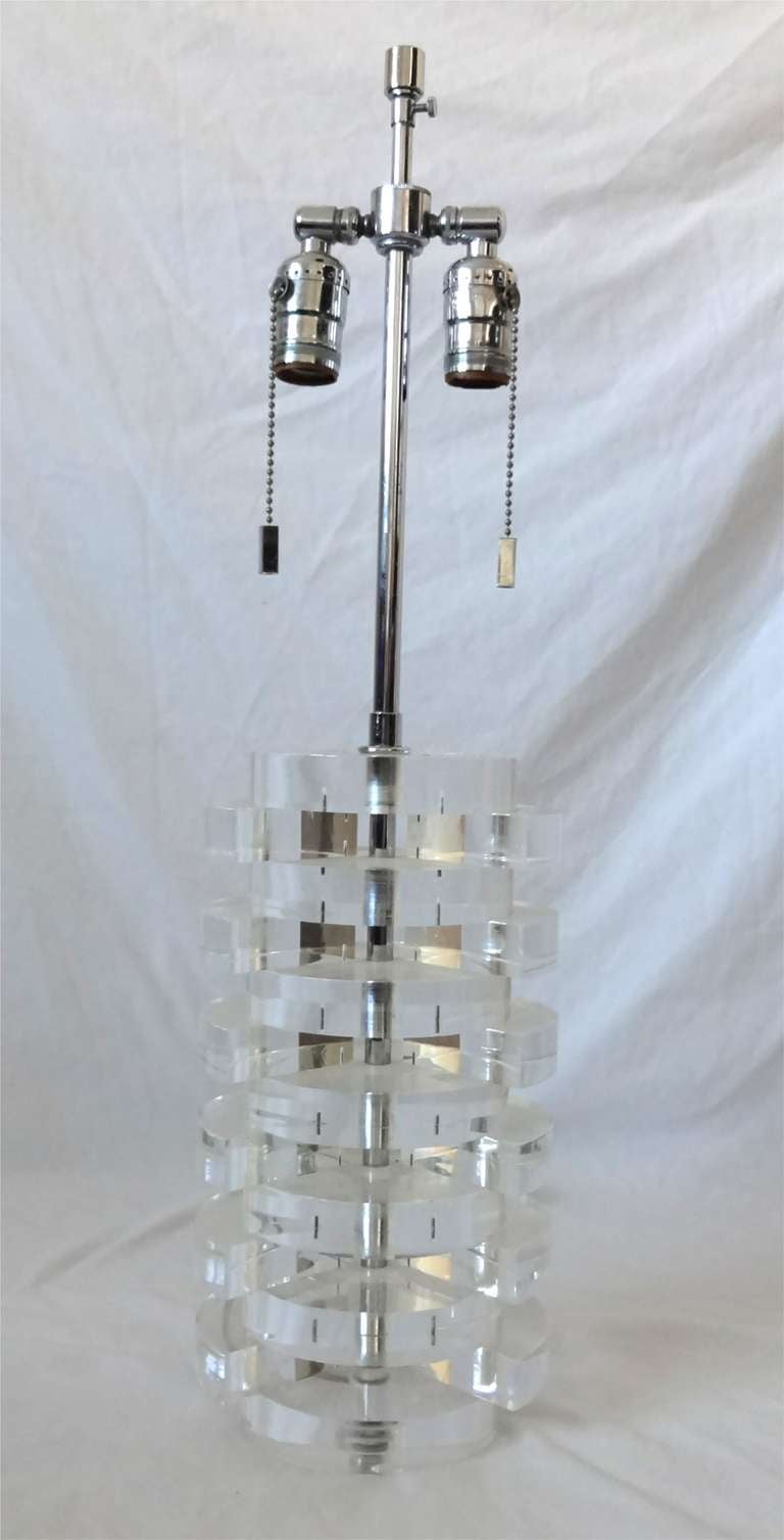 Karl Springer Lucite Mid-Century Modern Table Lamp 1