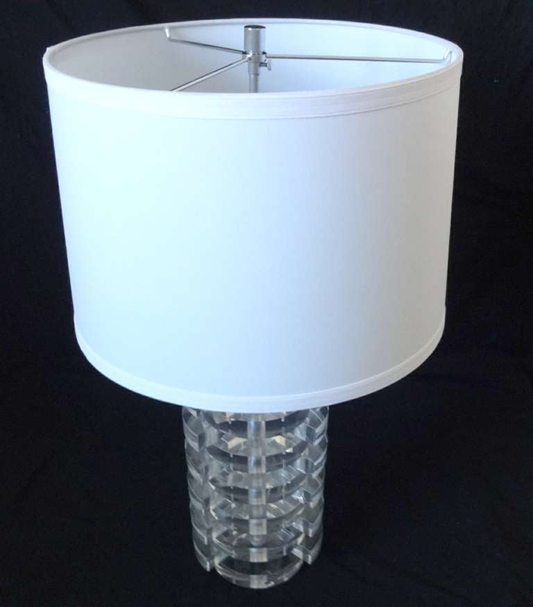 Karl Springer Lucite Mid-Century Modern Table Lamp In Excellent Condition In Wayne, NJ