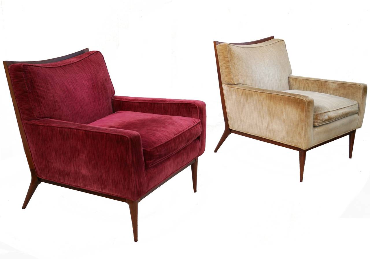 Pair of Mid-Century Modern lounge armchairs in the manner of Paul McCobb.