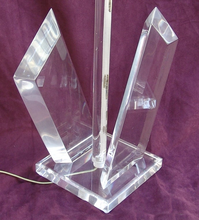 Other Pair of Van Teal Lucite Mid-Century Modern Hollywood Table Lamps