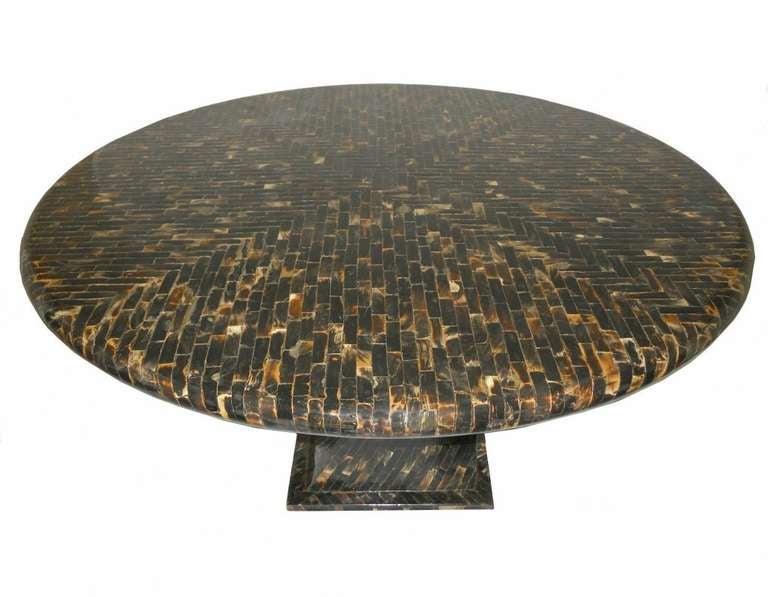 Tessellated Horn Bone Dining Foyer Table