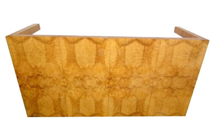 Milo Baughman Game card expanding burl wood dining table
Square Burl wood table with 2 leaves. 39