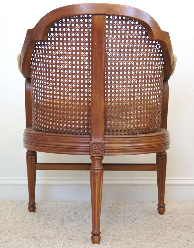 Mid-20th Century Fauteuil de Bureau Louis XV Style Rosette Side Chair