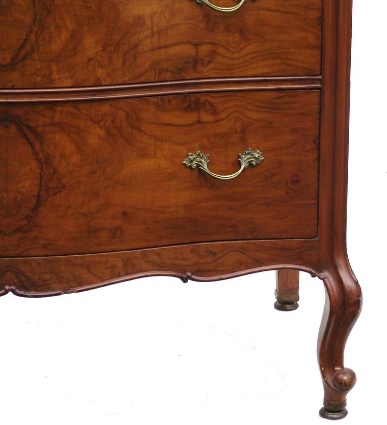 Unknown French Burl Wood Burlwood High Chest of Drawers Dresser Highboy