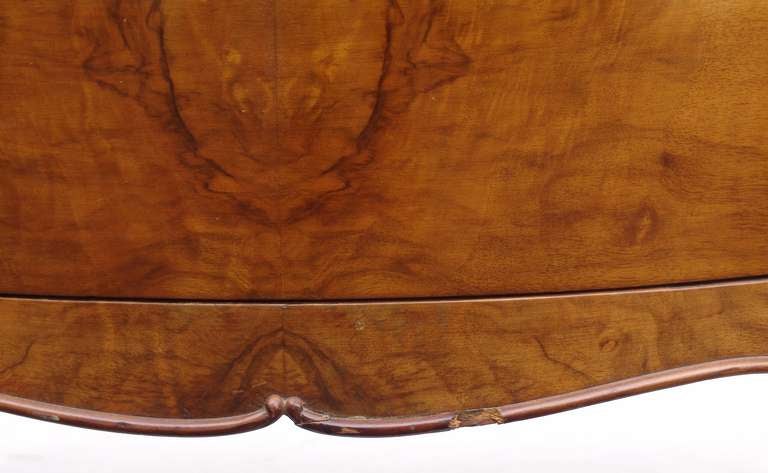 French Burl Wood Burlwood High Chest of Drawers Dresser Highboy In Good Condition In Wayne, NJ