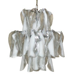 Three Tier Vintage Italian Murano Art Glass Chandelier, 1960s
