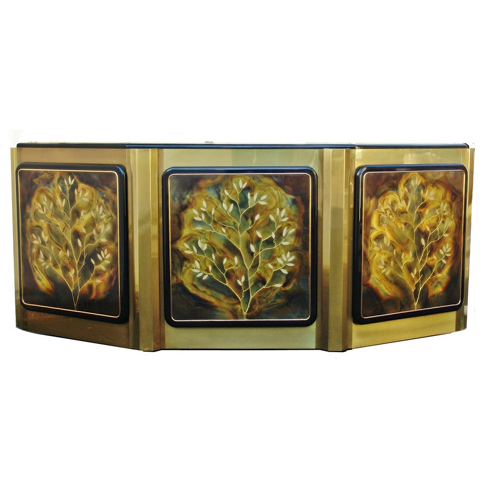 Bernhard Rohne for Mastercraft "Tree of Life" Credenza Sideboard Cabinet