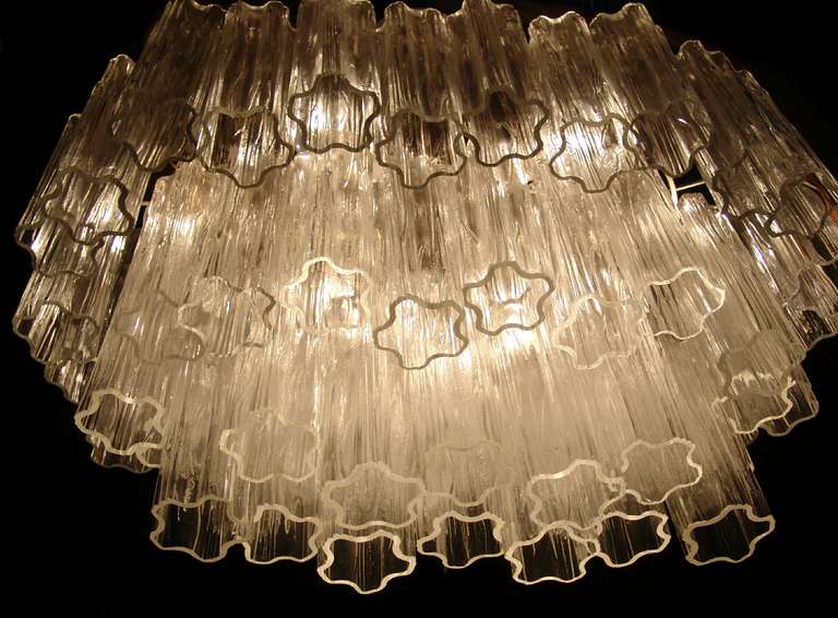 Midcentury Murano glass chandelier by Camer. 34