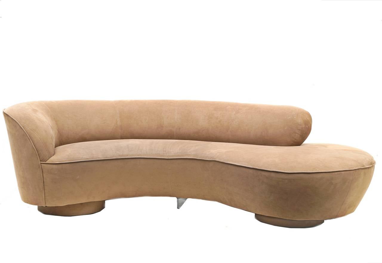 Pair or single Vladimir Kagan Directional sofas serpentine. If you would like to purchase one, let us know left or right arm when facing it.