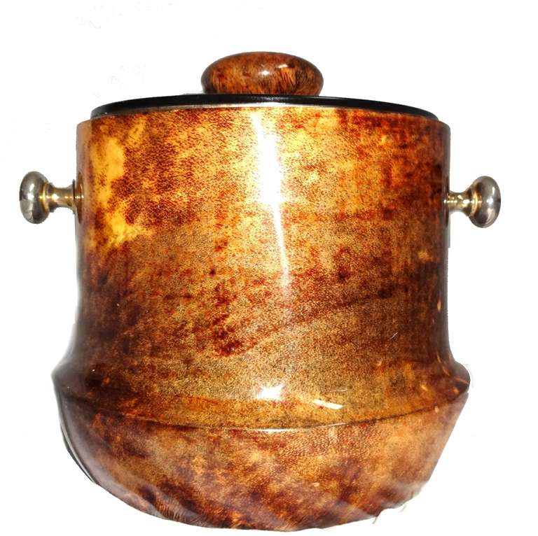 Aldo Tura Italian Mid-century Modern Goastskin Ice Bucket Chest