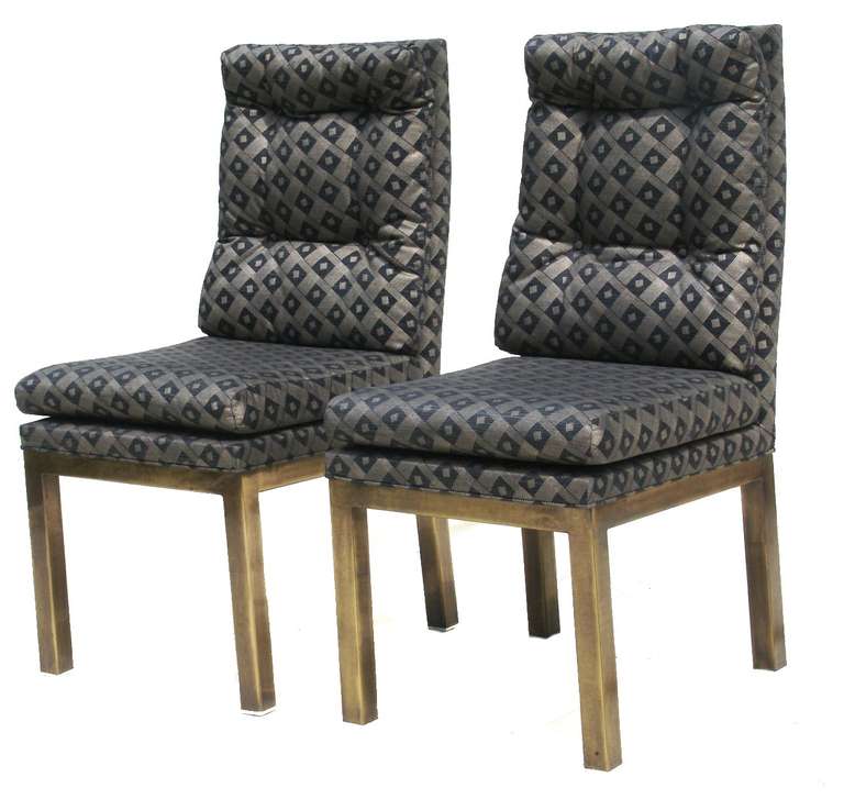 Set of Eight Mastercraft Dining Chairs, Bronze Modern Hollywood Regency 5